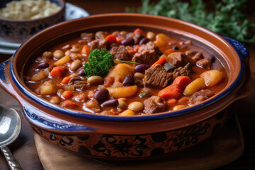 Cozido à Portuguesa - A Hearty and Traditional Stew. Generative Ai