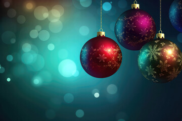 Fototapeta premium Christmas Holiday Greeting Banner Template. Generative Ai