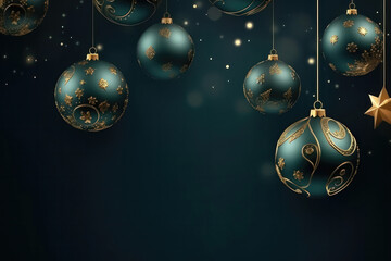 Christmas Holiday Greeting Banner Template. Generative Ai