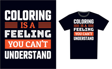Coloring T Shirt Design Template Vector