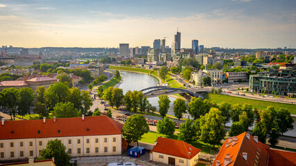 Panorama of the city of Vilnius, Lithuania