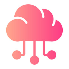 cloud computing gradient icon