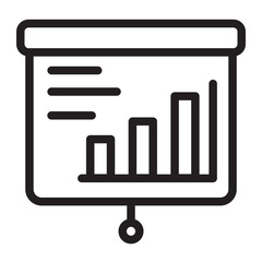 business presentation line icon