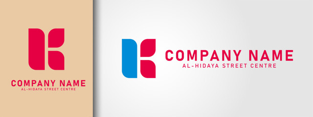 Initial K Logo. Usable for Business and logistic Logos. Flat Vector Logo Design Template, vector illustration