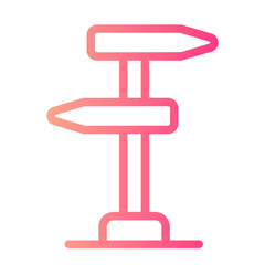 street sign gradient icon