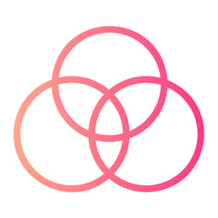 venn diagram gradient icon
