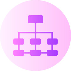 flow chart gradient icon
