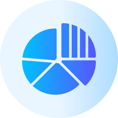 pie chart gradient icon