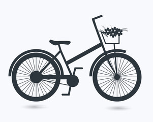 Fototapeta na wymiar Bicycle silhouette
