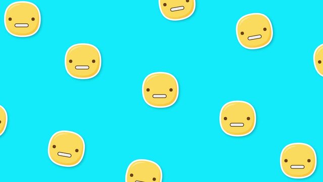 grimacing emoji blue background