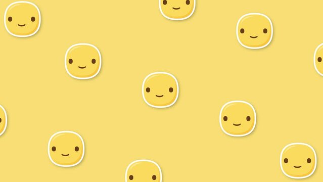 happy face emoji yellow background