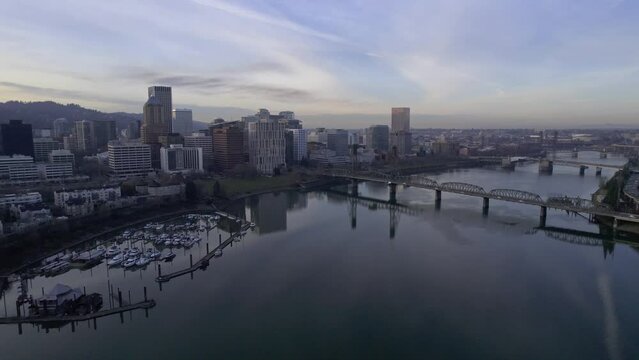 Portland Oregon Downtown Late Afternoon