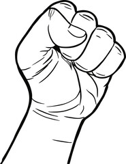 Fist hand gesture vector illustrations