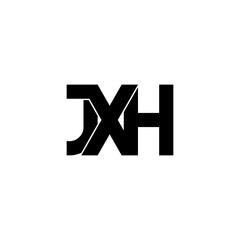 jxh typography letter monogram logo design