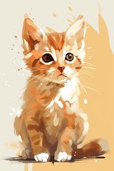 Adorable Kittens: A Vector Illustration Artwork by Felino Mammals: Generative AI