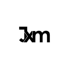 jxm initial letter monogram logo design