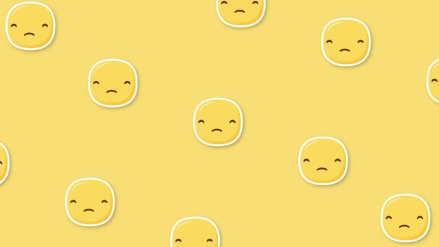 sad face emoji yellow background