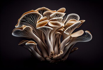 Fototapeta na wymiar oyster mushrooms generative ai