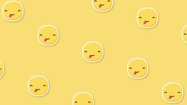 savoring emoji yellow background