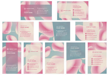 Fototapeta premium 名刺４６ ビジネスカード card 昭和レトロ