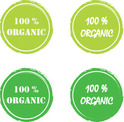 set of labels 100% organic 