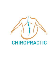 Chiropractic massage, spine health icon. Physiotherapy medical center, spine health clinic or back pain treatment doctor vector symbol. Orthopedic rehabilitation therapist practice, healthy spine sign