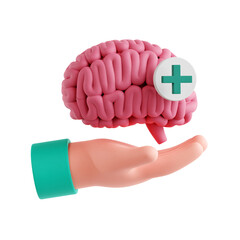 3d psychological help illustration