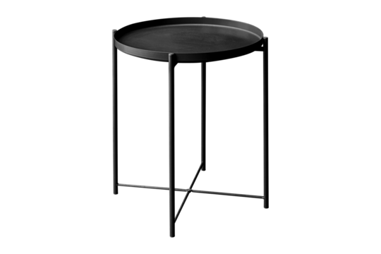 Coffee table made of steel