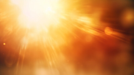 Abstract bokeh sun light with blurred sunrise nature background, Generative AI , illustration
