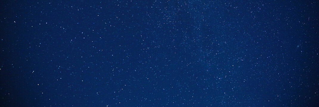 Amazing starry sky at night, banner design