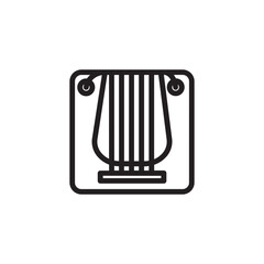 Harp Music String Outline Icon