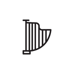 Harp Music String Outline Icon