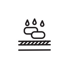 Hydrolysis Reaction Fabric Outline Icon