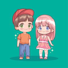 little kids couple anime