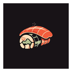 sushi vector logo, japanese delicious food