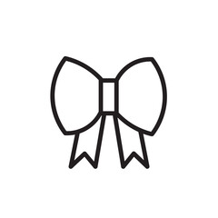 Bow Gift Tie Outline Icon