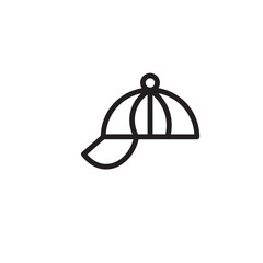 Fototapeta premium Cap Hat Fashion Outline Icon