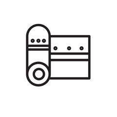 Fototapeta premium Carpet Fabrics Sewing Outline Icon