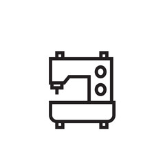 Electrical Machine Sewing Outline Icon