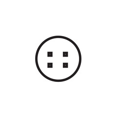 Hole Button Sewing Outline Icon