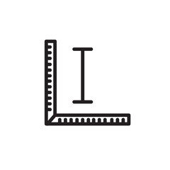 Measuring Scale Ruler Outline Icon