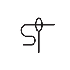 Needle Sewing Tailor Outline Icon