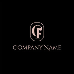 CF logo template simple design