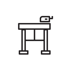 Fototapeta premium Clothes Iron Ironing Outline Icon