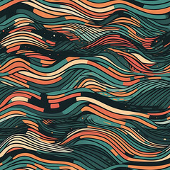 seamless pattern with waves