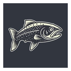 modern salmon fish vector logo