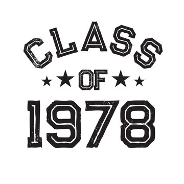 Class Of 1978 t shirt Design Vector, Vintage Class