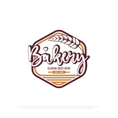 Luxury Bakery Shop logo design vector , best for bread and cakes shop, food beverages store logo emblem