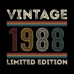 1988 vintage retro t shirt design