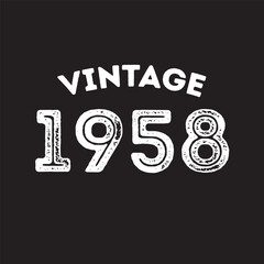 1958 vintage retro t shirt design vector